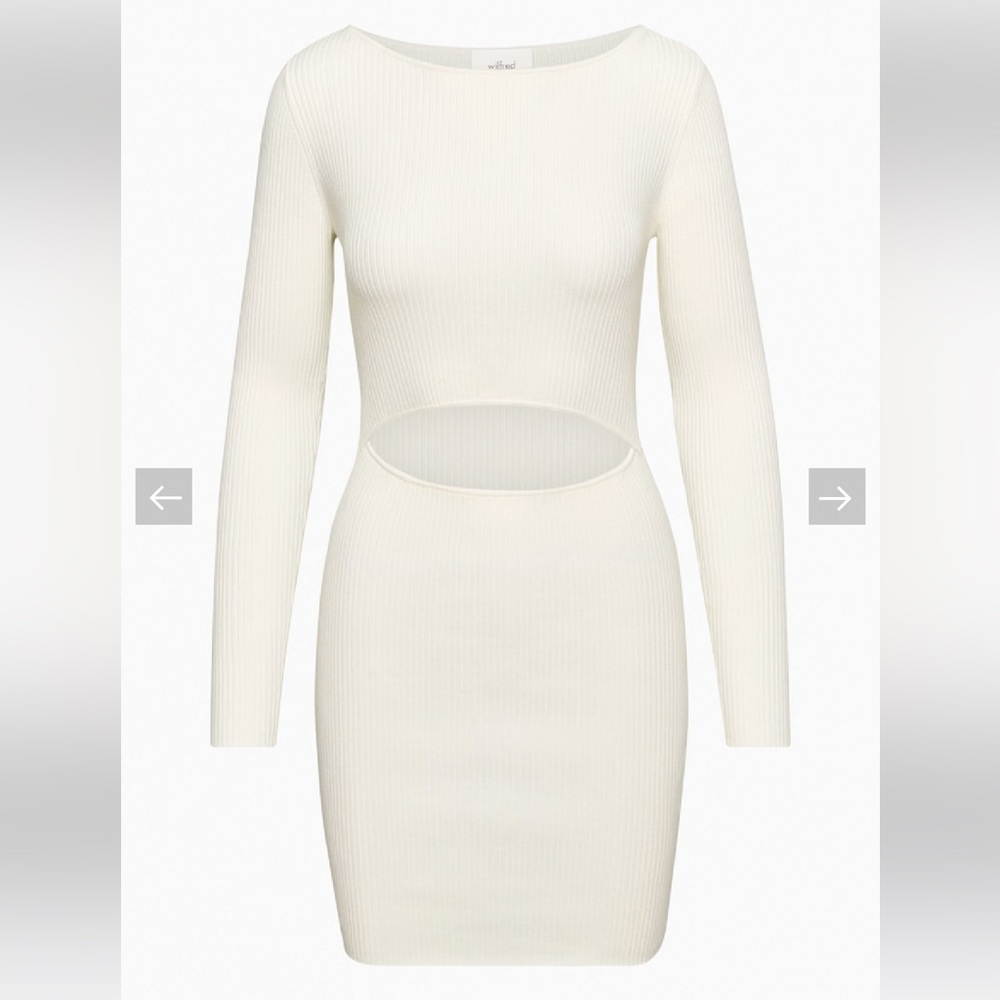Wilfred Cutout Knit Longsleeve Mini Dress - Picture 3 of 6